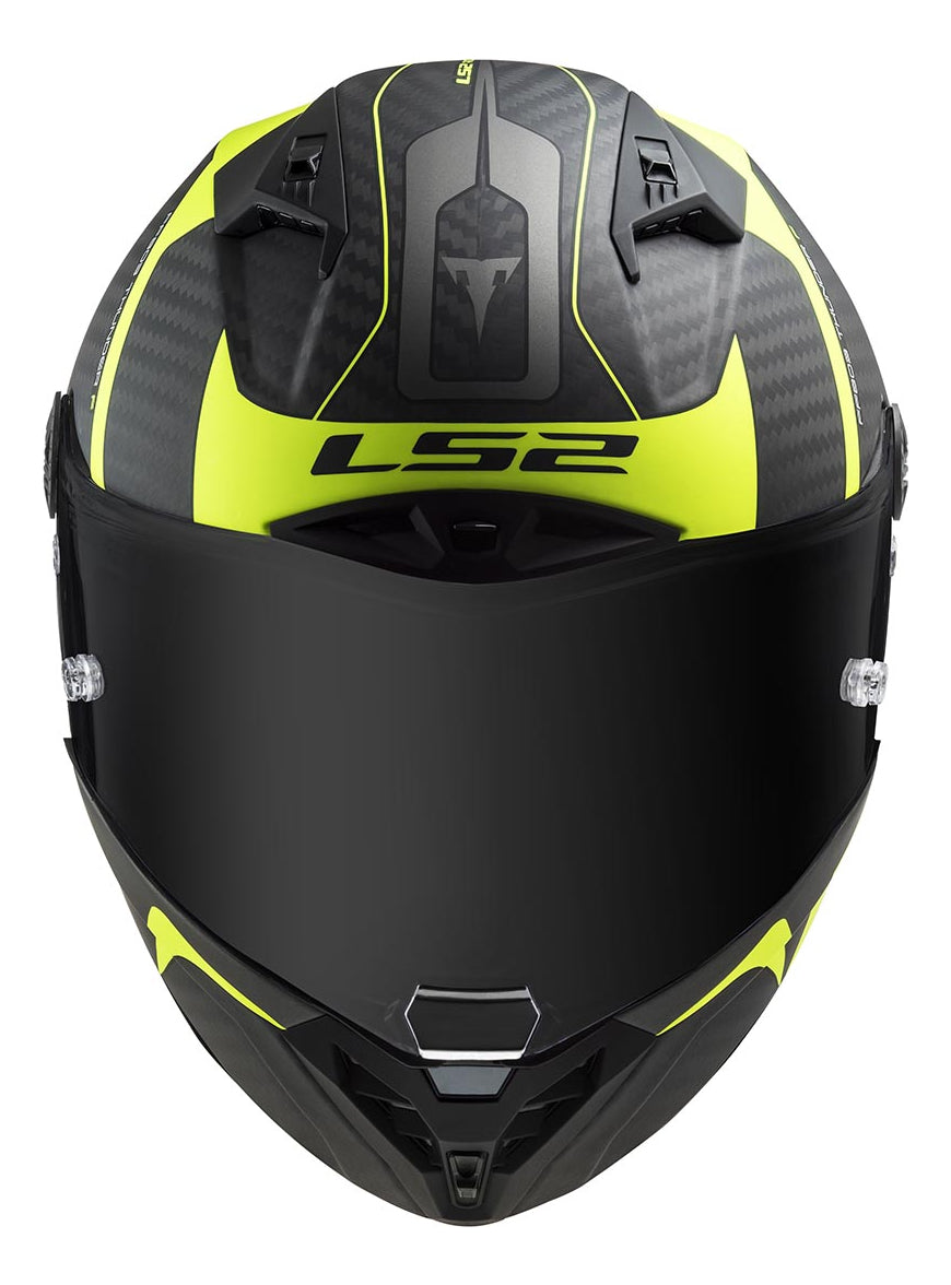 Capacete Ls2 Ff805 Thunder Carbon Racing 1 Preto Amarelo