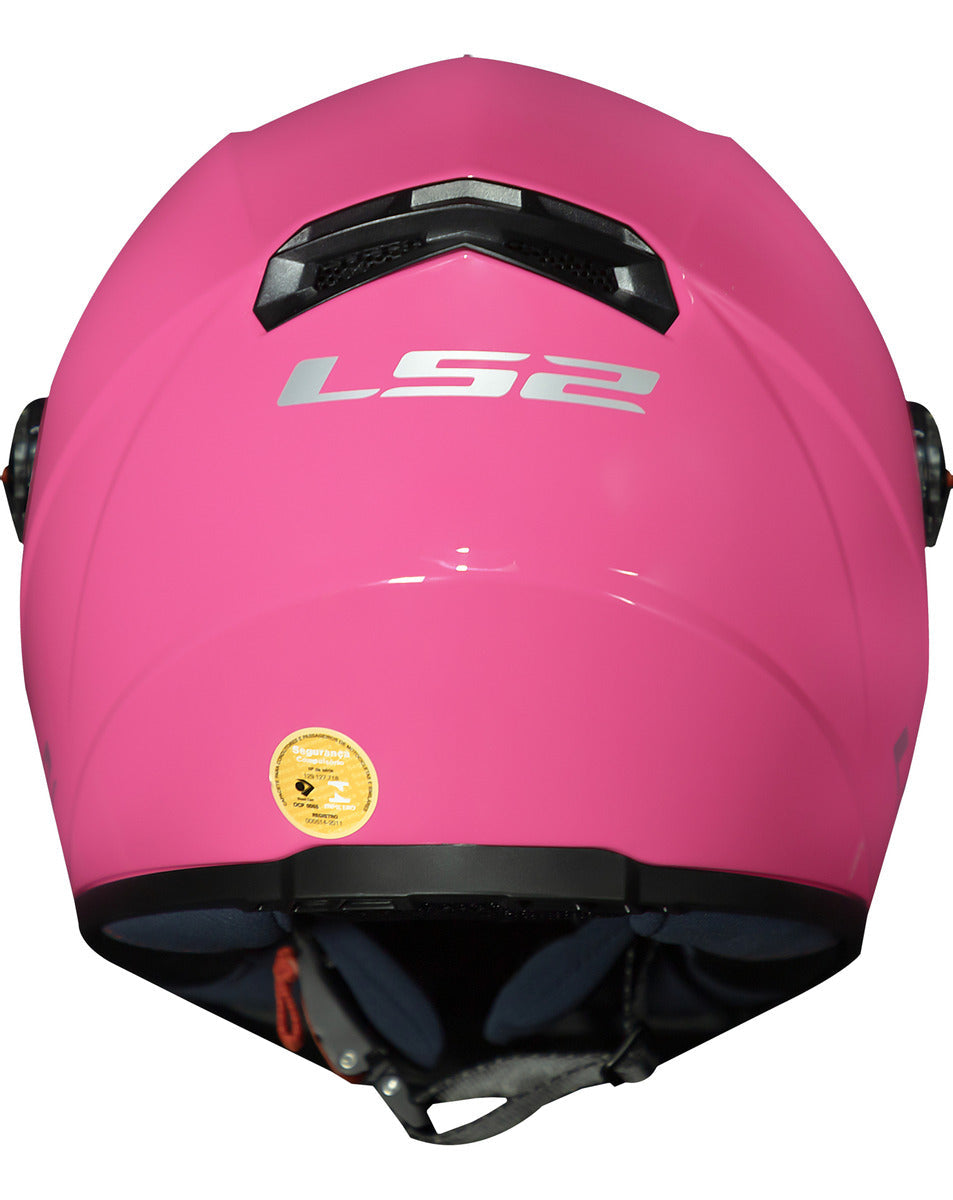 Capacete Fechado Ls2 Classic Ff358 Monocolor Pink Rosa