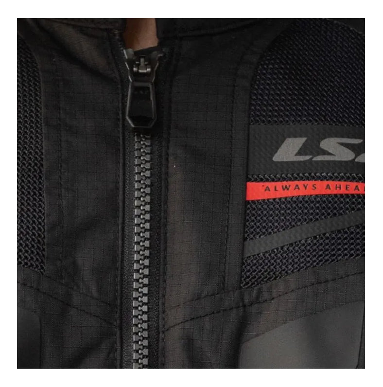 Jaqueta Ls2 Garda Masculina Motociclista Preto Vermelho