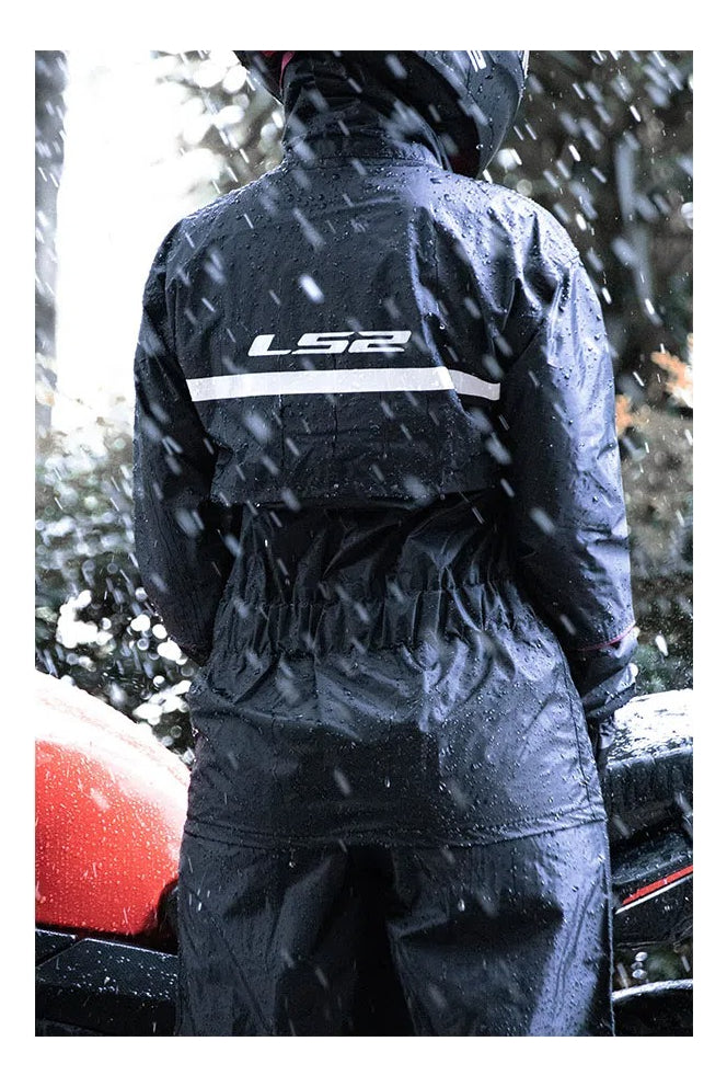 Capa De Chuva Ls2 Fluxus Evo Lady Preto Rosa Feminina