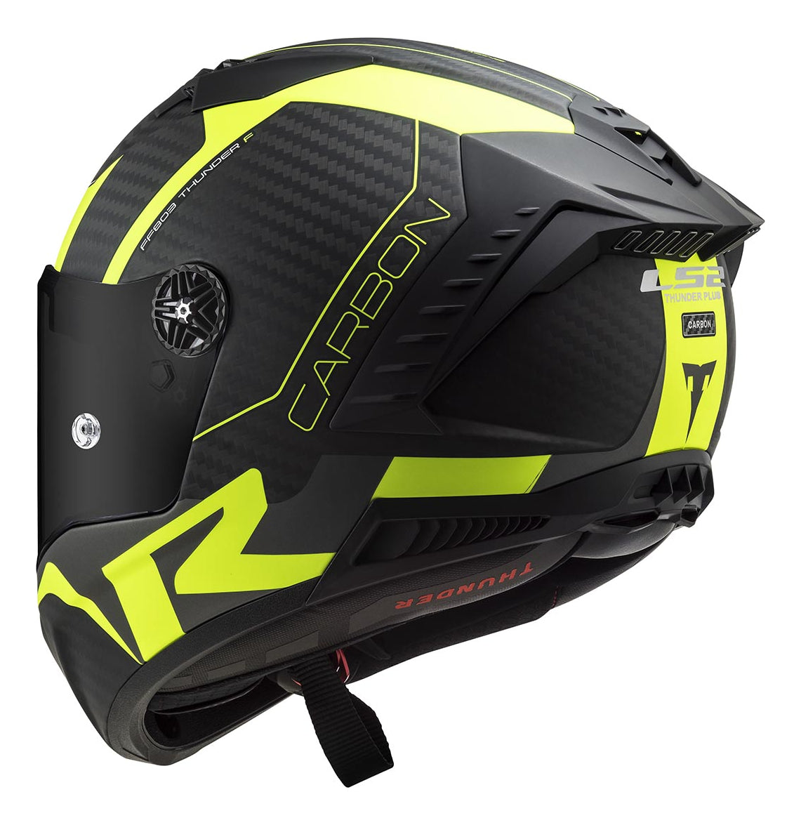 Capacete Ls2 Ff805 Thunder Carbon Racing 1 Preto Amarelo