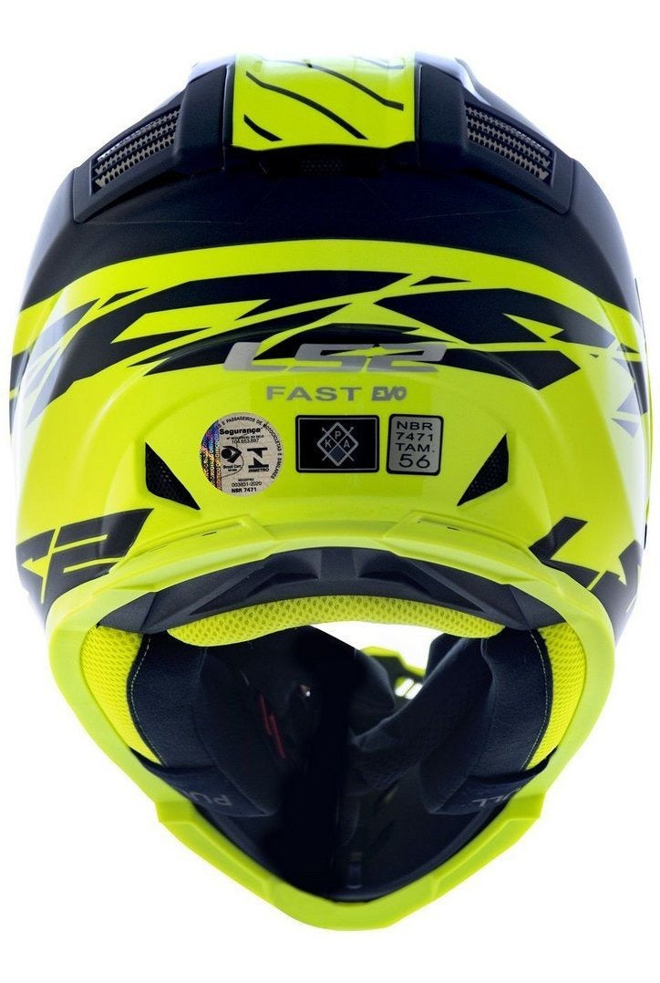 Capacete Ls2 Mx437 Fast Roar Amarelo Fosco Mx Cross Trilha