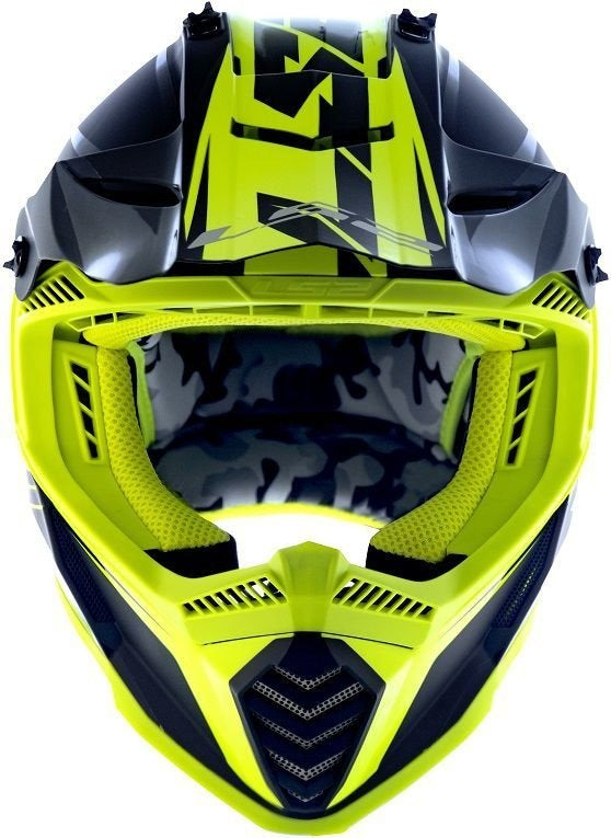 Capacete Ls2 Mx437 Fast Roar Amarelo Fosco Mx Cross Trilha
