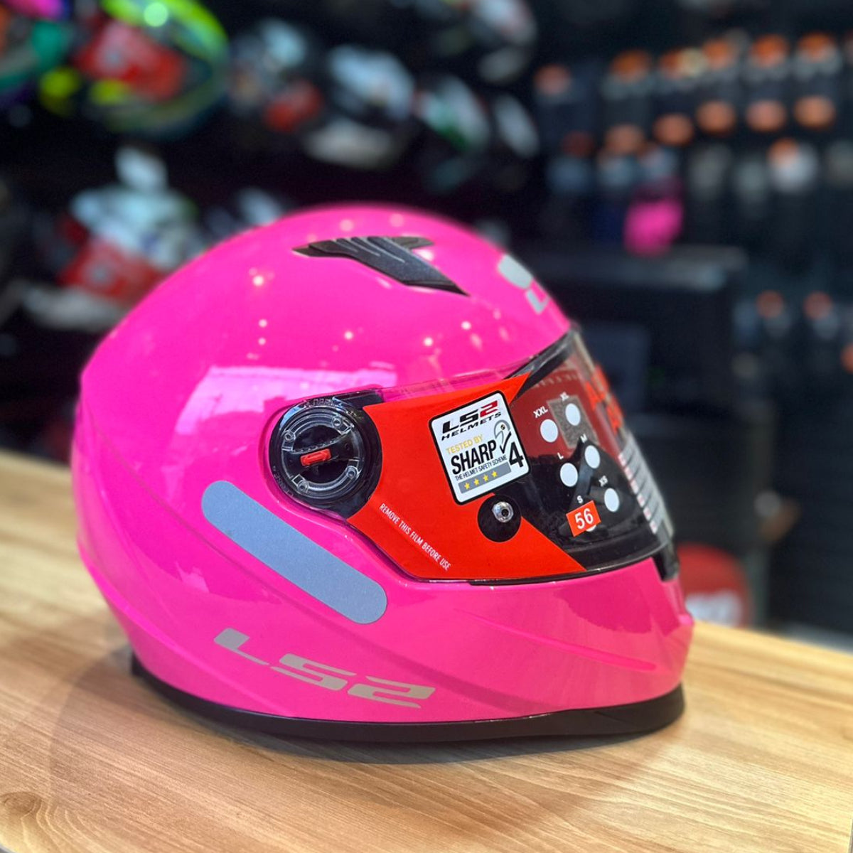 Capacete Fechado Ls2 Classic Ff358 Monocolor Pink Rosa