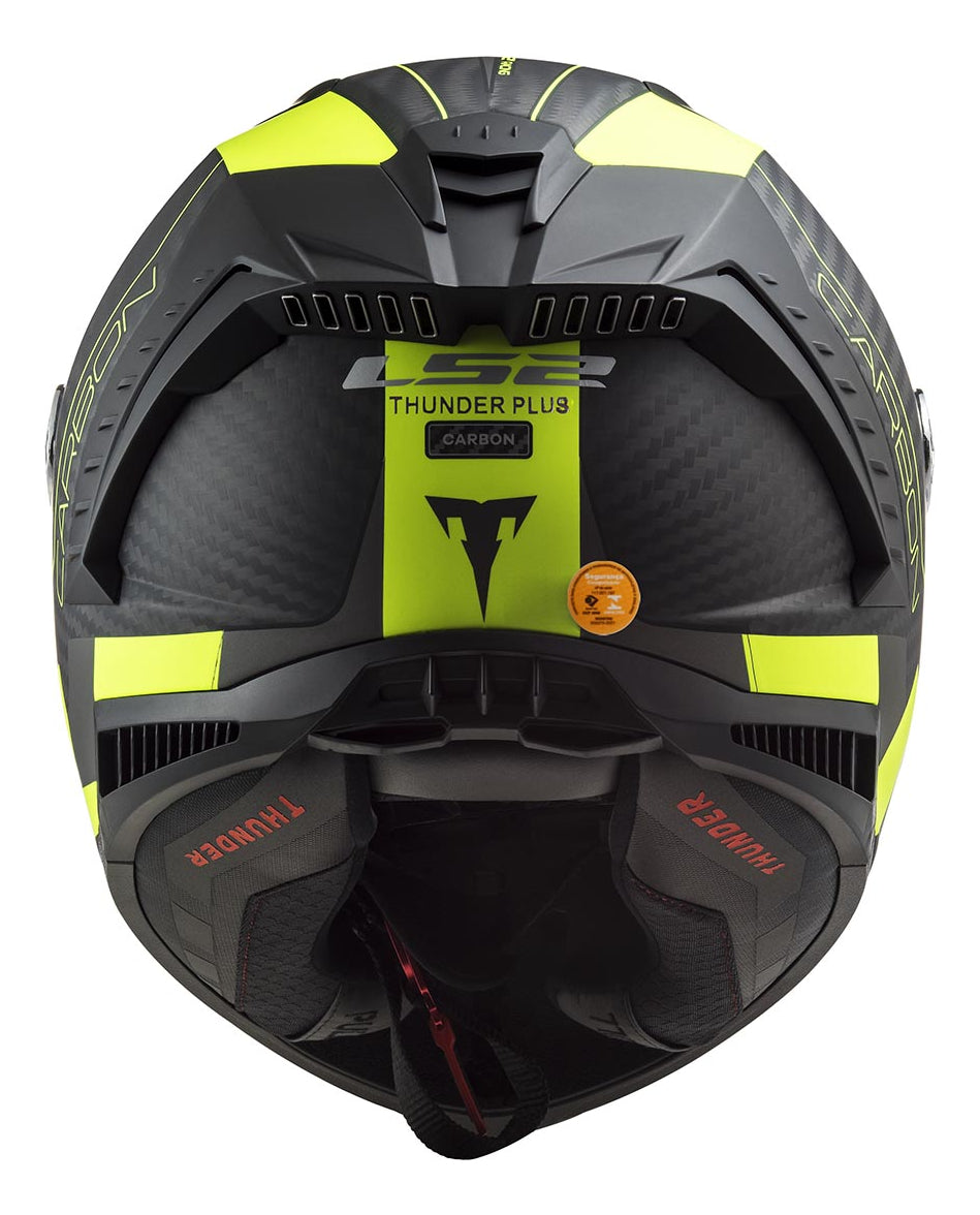 Capacete Ls2 Ff805 Thunder Carbon Racing 1 Preto Amarelo