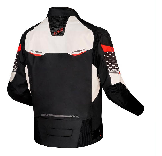 Jaqueta Ls2 Apex Preta Branca Vermelha