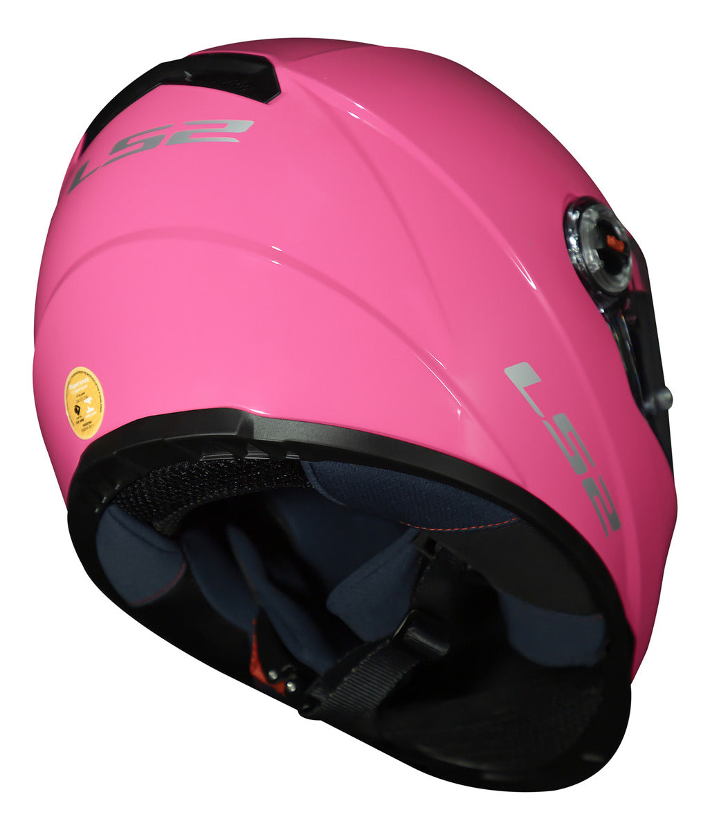 Capacete Fechado Ls2 Classic Ff358 Monocolor Pink Rosa
