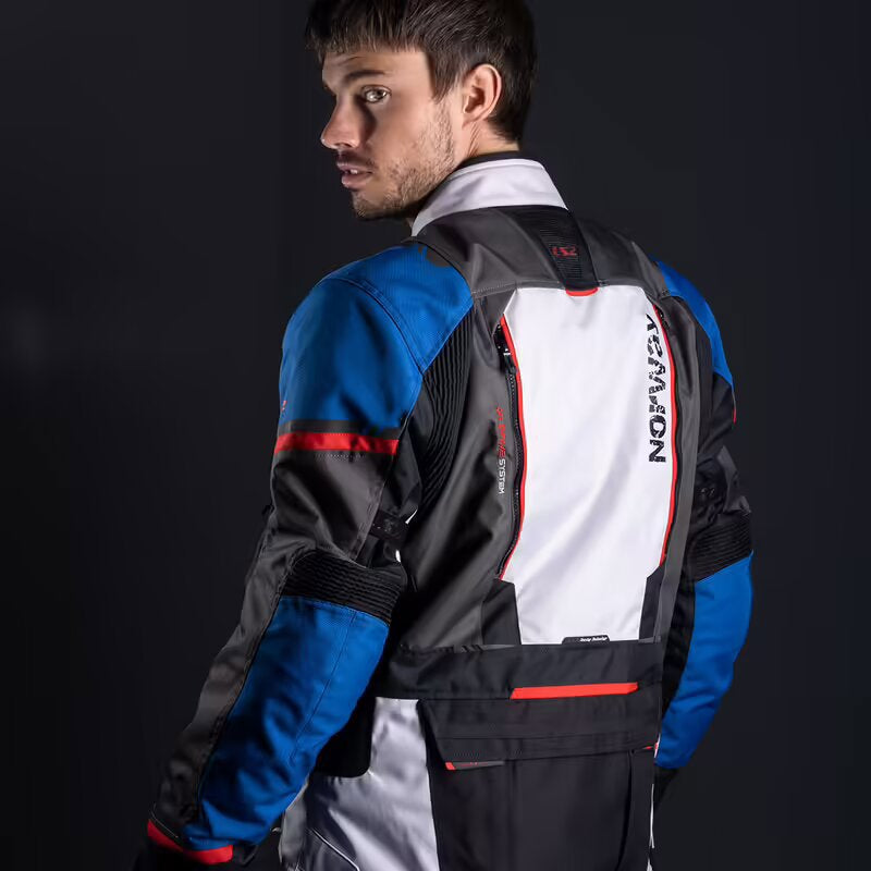 Jaqueta Ls2 Norway Azul Preto Cinza Vermelho
