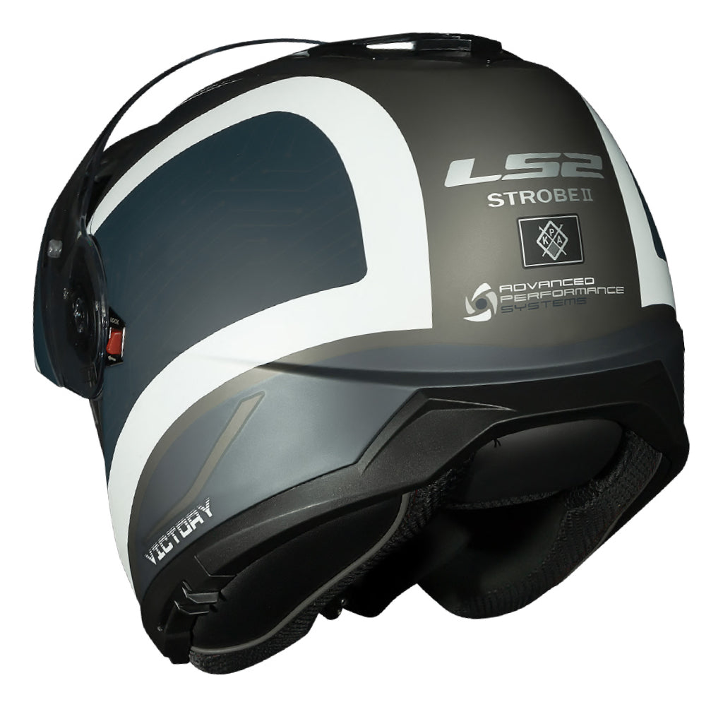 Capacete Ls2 Ff908 Strobe Ii Victory Cinza Azul Area Articul