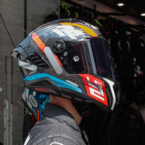 Capacete Para Pista Ls2 Ff805 Thunder C Supra Azul/vermelho