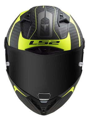 Capacete Ls2 Ff805 Thunder Carbon Racing 1 Preto Amarelo