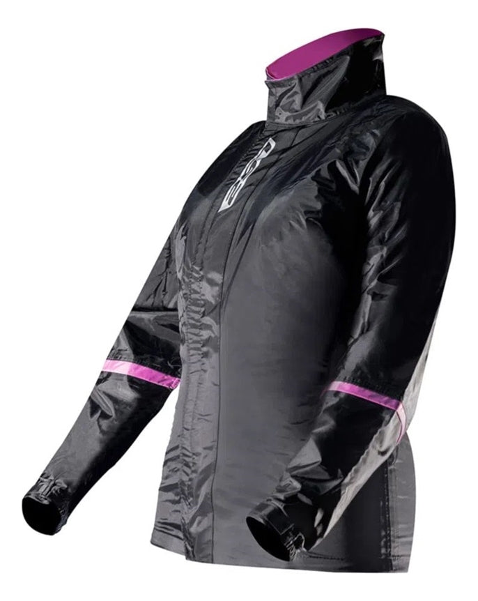 Capa De Chuva Ls2 Fluxus Evo Lady Preto Rosa Feminina