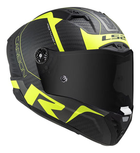 Capacete Ls2 Ff805 Thunder Carbon Racing 1 Preto Amarelo