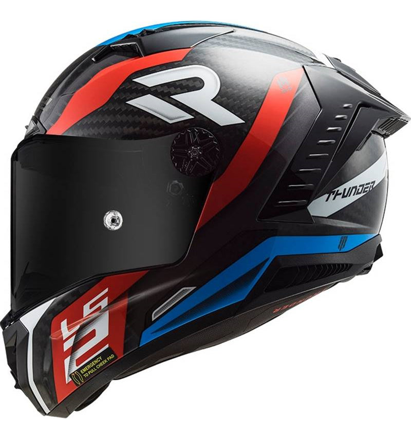 Capacete Para Pista Ls2 Ff805 Thunder C Supra Azul/vermelho