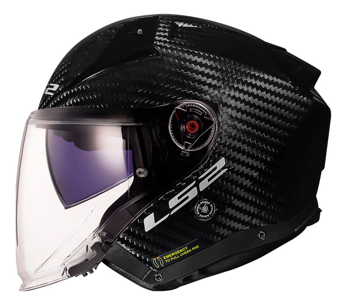 Capacete Motociclista Fibra Carbono 6k Ls2 Of603 Infinity Ii