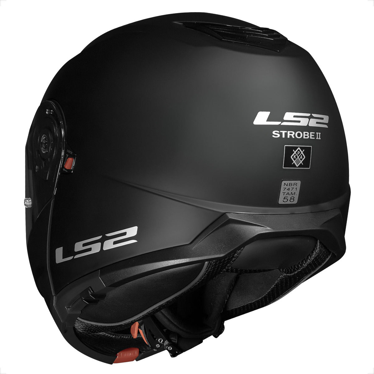 Capacete Ls2 Ff908 Strobe 2 Monocolor Preto-fosco Novo