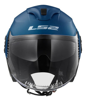 Capacete Ls2 Aberto Verso Of570 Monocolor Azul Fosco Xmax