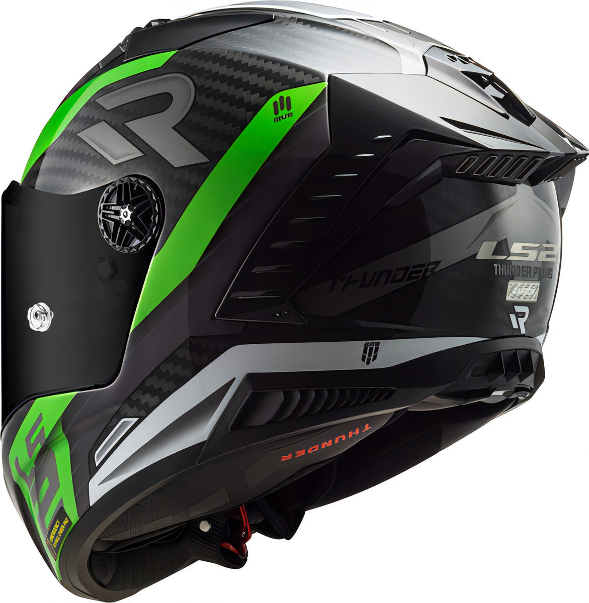 Capacete Ls2 Thunder Carbon Supra Verde Tamanho do capacete 60/L
