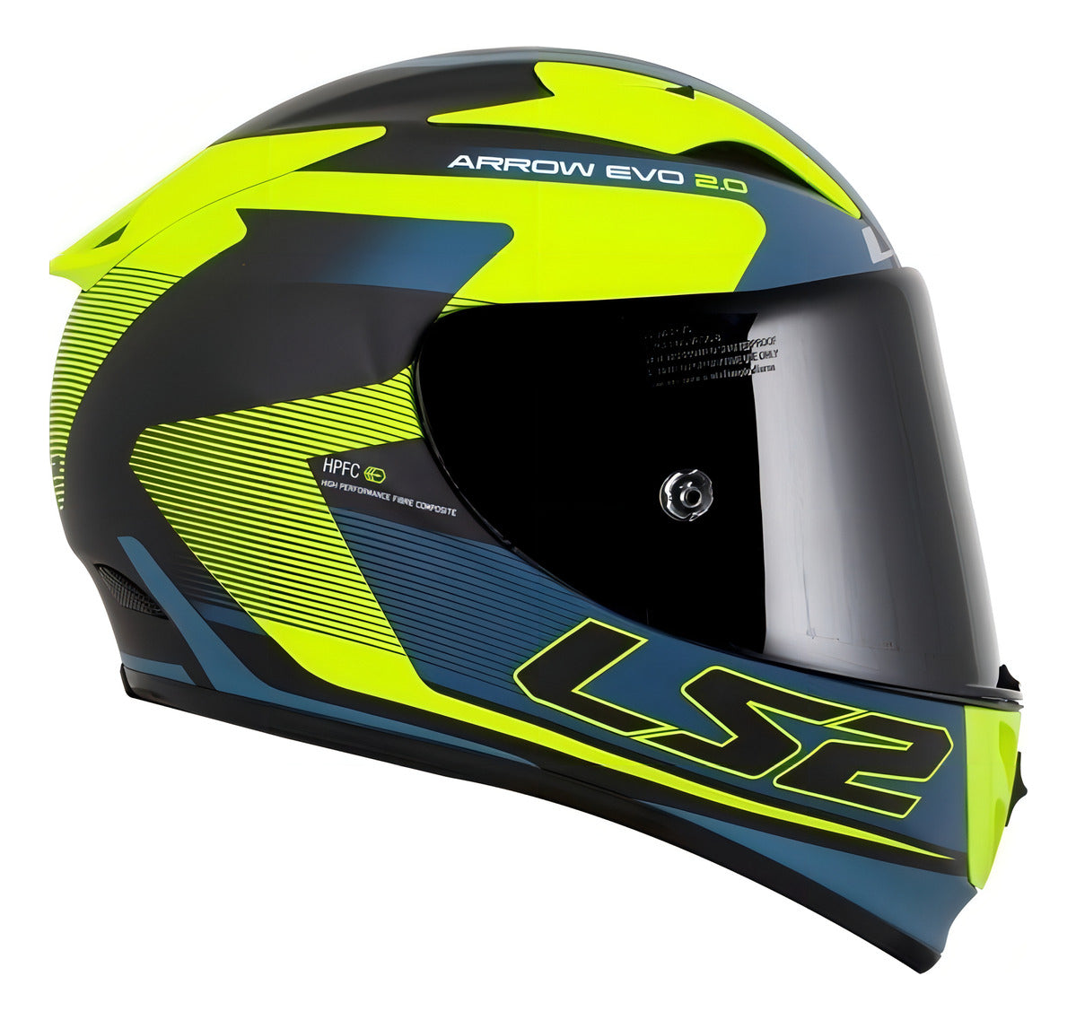 Capacete Ls2 Arrow R Ff323 Compete Cor Azul-fosco/Amarelo Tamanho do capacete 60/L