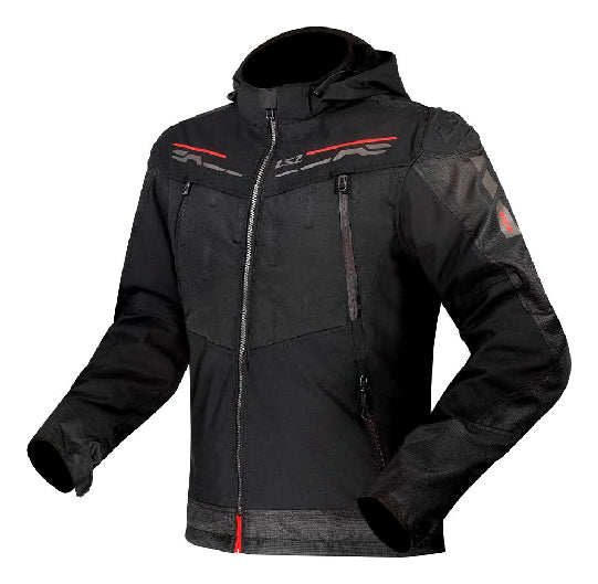 Jaqueta Ls2 Zirconium Preto Titanium Vermelho
