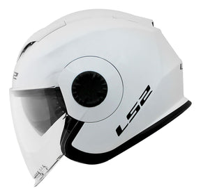 Capacete Ls2 Verso Monocolor Branco