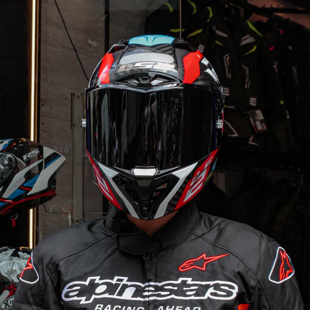 Capacete Para Pista Ls2 Ff805 Thunder C Supra Azul/vermelho