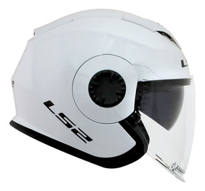 Capacete Ls2 Verso Monocolor Branco