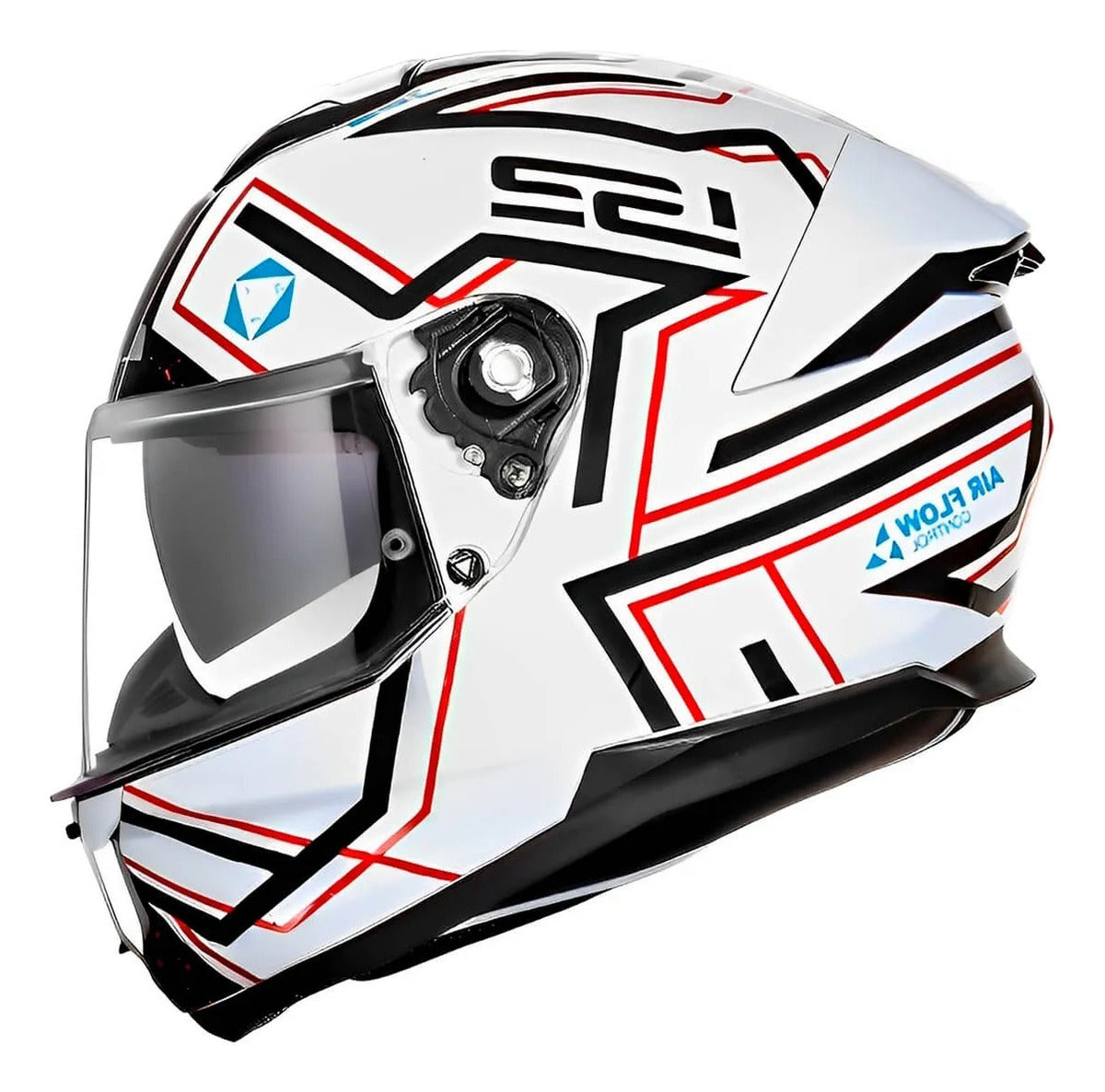 Capacete Ls2 Stream Ii Ff808 Maze White/black