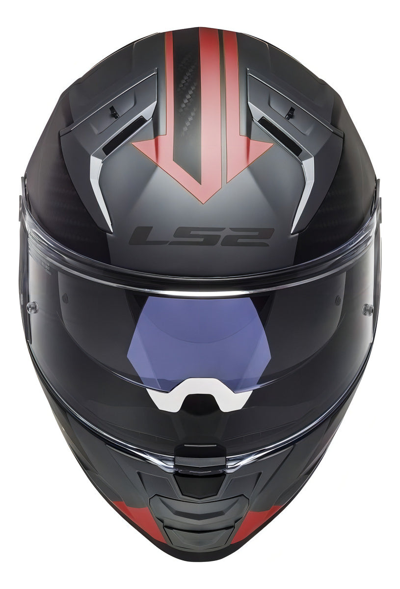 Capacete Ls2 Vector Ii Ff811 Splitter Titanium Tricomposto Cor Titanium Vermelho Tamanho do capacete 56