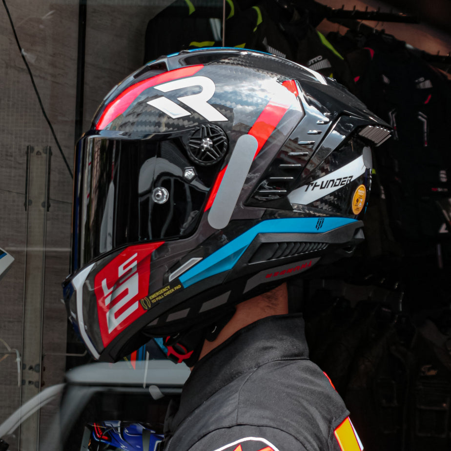 Capacete Para Pista Ls2 Ff805 Thunder C Supra Azul/vermelho