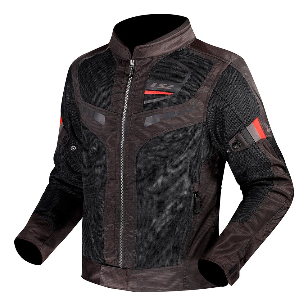Jaqueta Ls2 Garda Masculina Motociclista Preto Vermelho