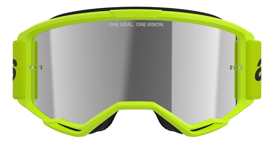 Óculos Cross Alpinestars Vision 3 Wordmark Amarelo Espelhado