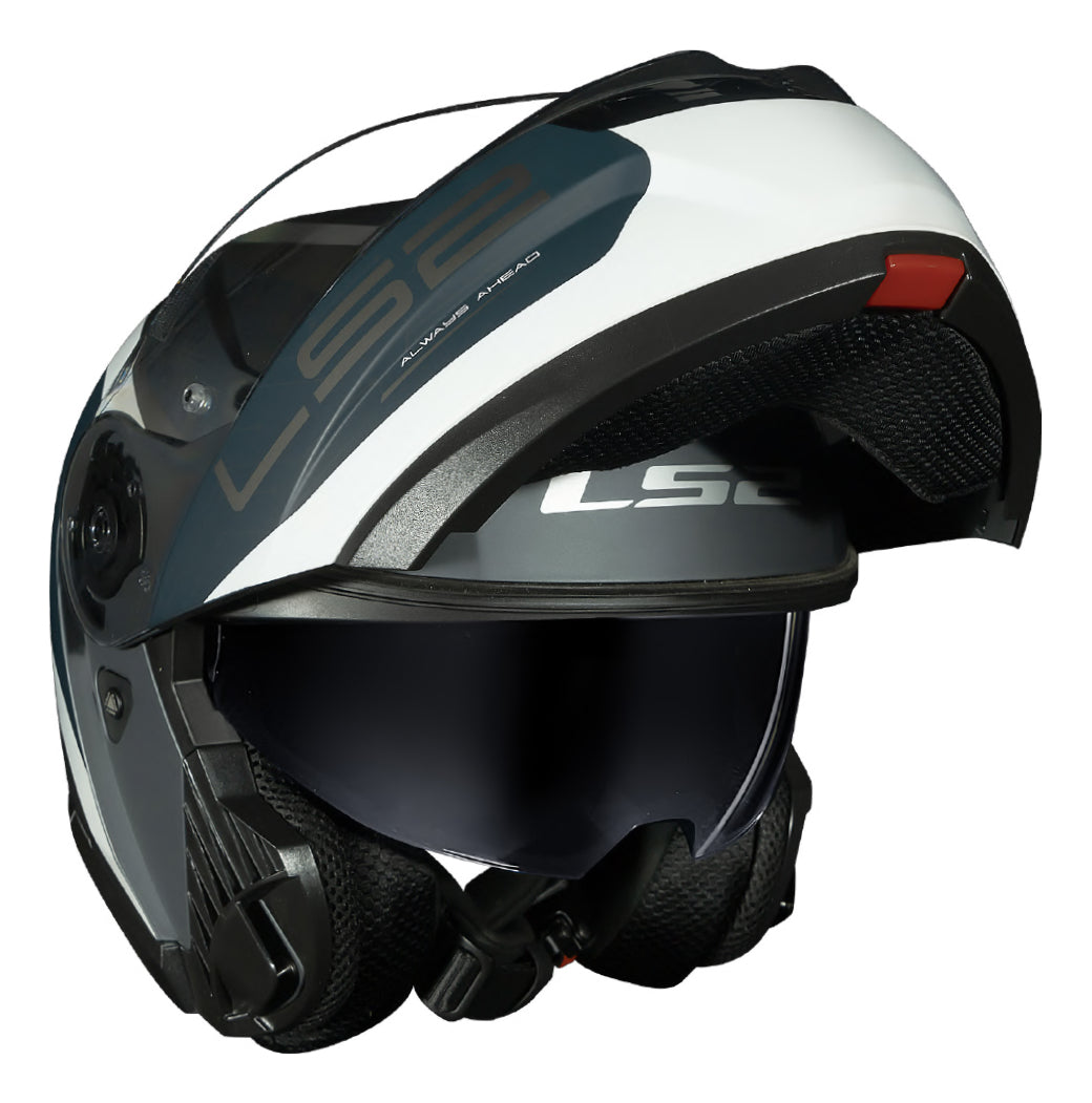 Capacete Ls2 Ff908 Strobe Ii Victory Cinza Azul Area Articul