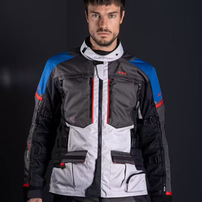 Jaqueta Ls2 Norway Azul Preto Cinza Vermelho
