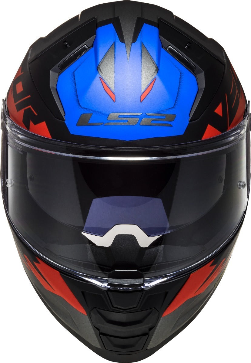 Capacete Ls2 Vector Ii Absolute Preto Vermelho Azul Fosco