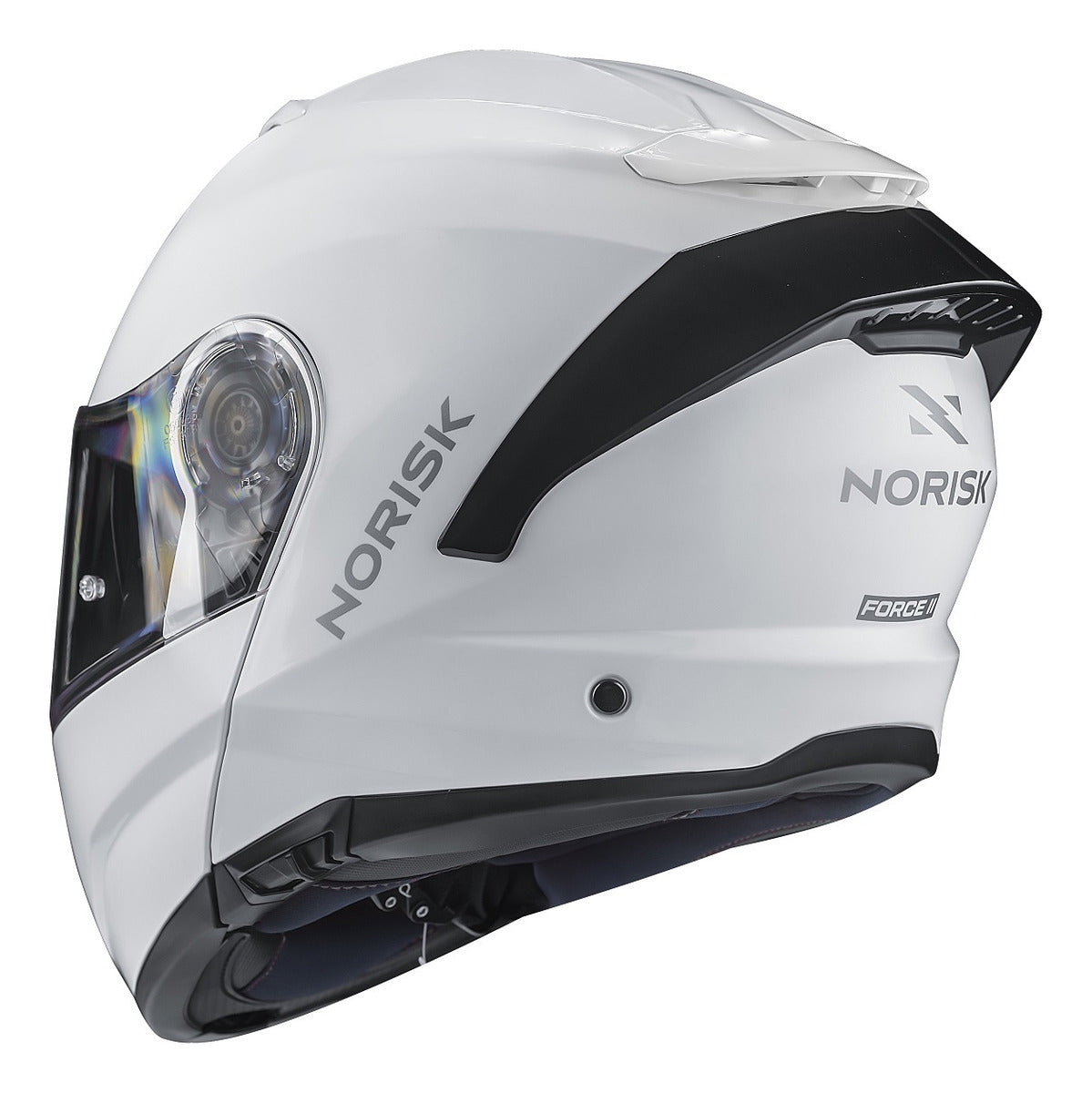 Capacete Articulado Norisk Force 2 Branco Robocop Oculos