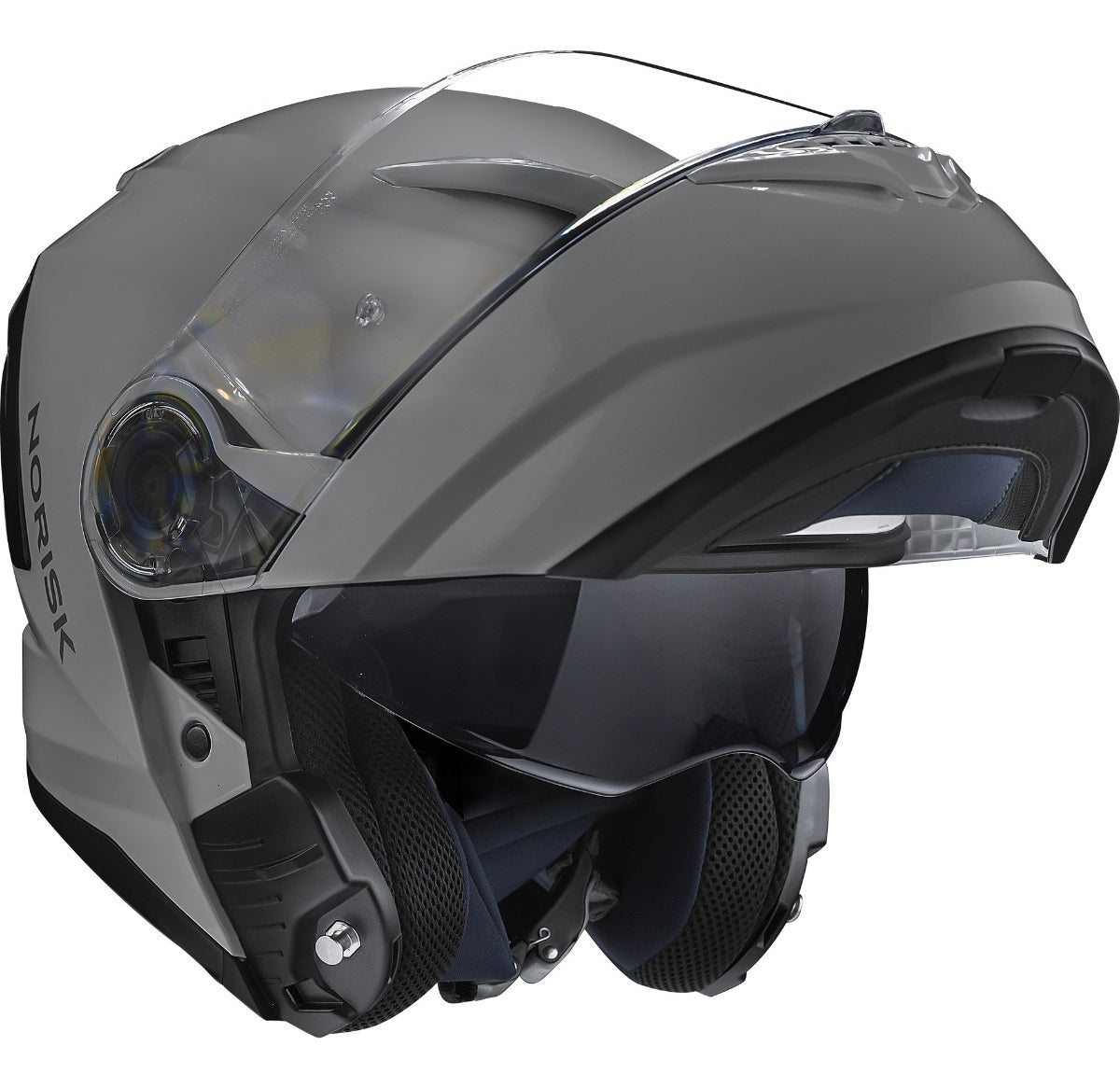Capacete Norisk Force 2 Monocolor Nardo Cinza Articulado
