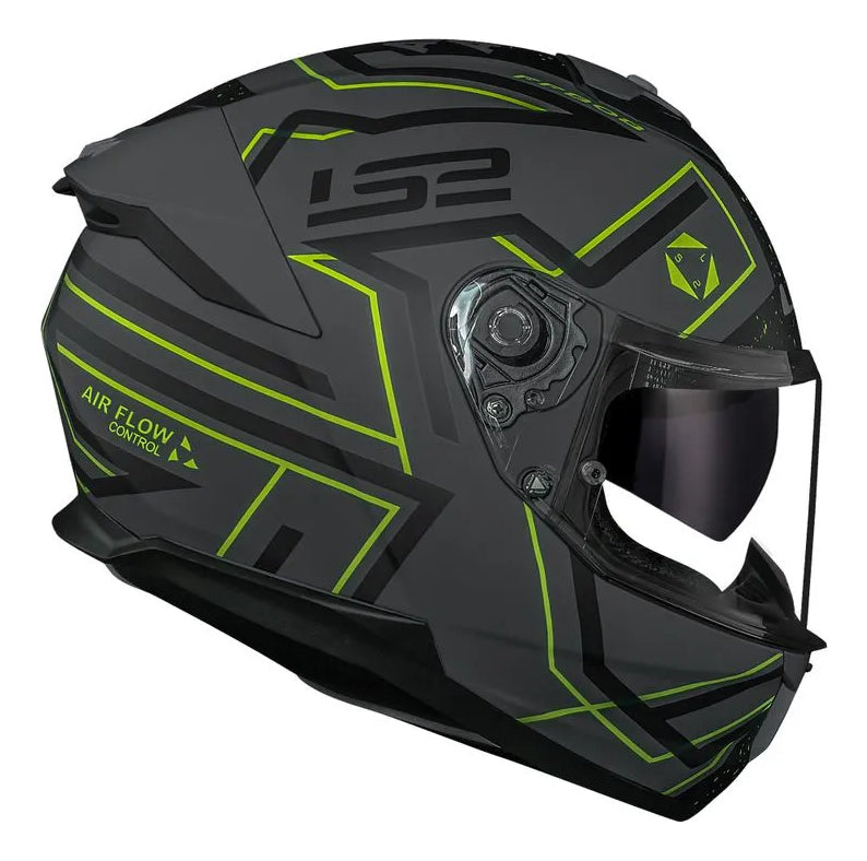 Capacete Ls2 Ff808 Stream Ii Maze Cinza Preto
