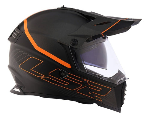 Capacete Ls2 Mx436 Pioneer Evo Element Preto Fosco Titanium