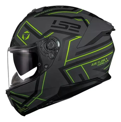Capacete Ls2 Stream Ii Ff808 Maze Grey/black